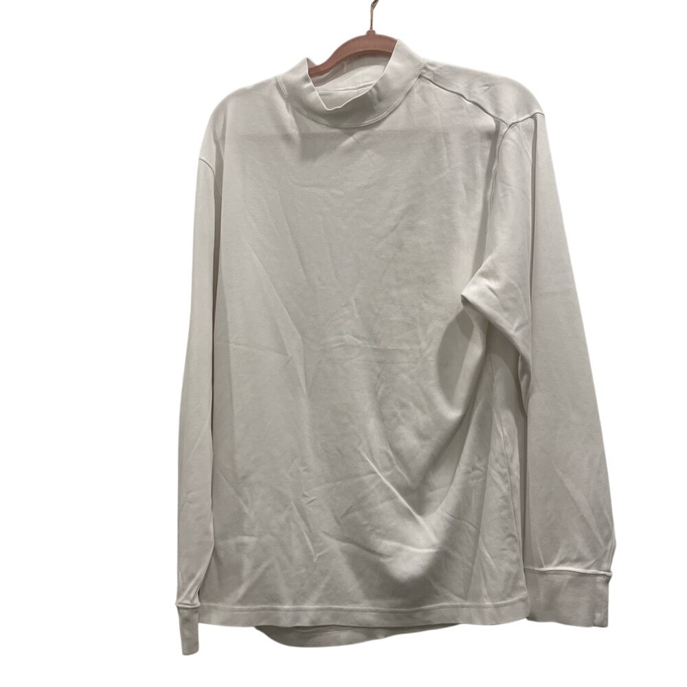 Roundtree & Yorke White Basic Men's Cotton Long Sleeve Turtleneck Layer Large‎